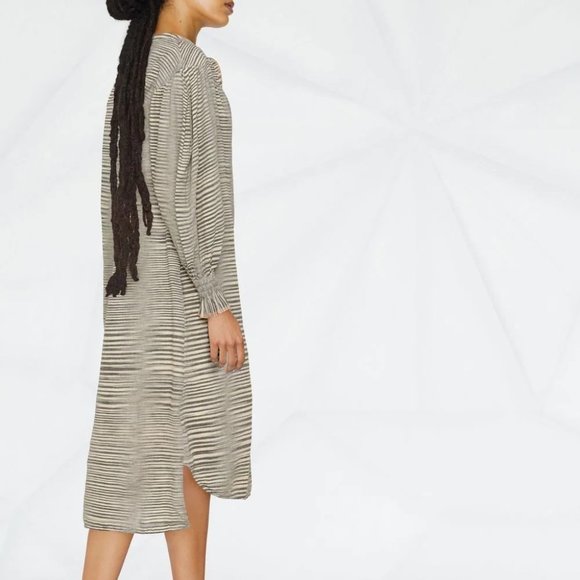 Ulla Johnson Fiora Dress in Okapi  - Grey beige warm tones Midi Size 2 NWT - Picture 3 of 11